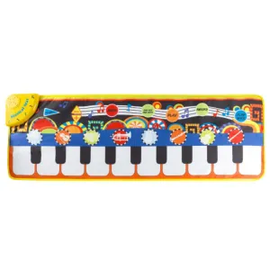 Hey! Play! Step Piano Mat for Kids, Keyboard Mat with Musical Keys, Instrument Sounds, Record, Playback, Demo Modes for Toddlers, Boys and Girls