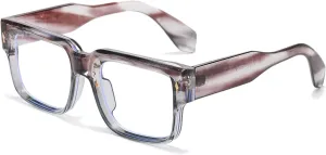 HJSTES Thick Square Sunglasses for Women Men Trendy Retro Square Frame Sun Glasses Chunky Rectangle Shades