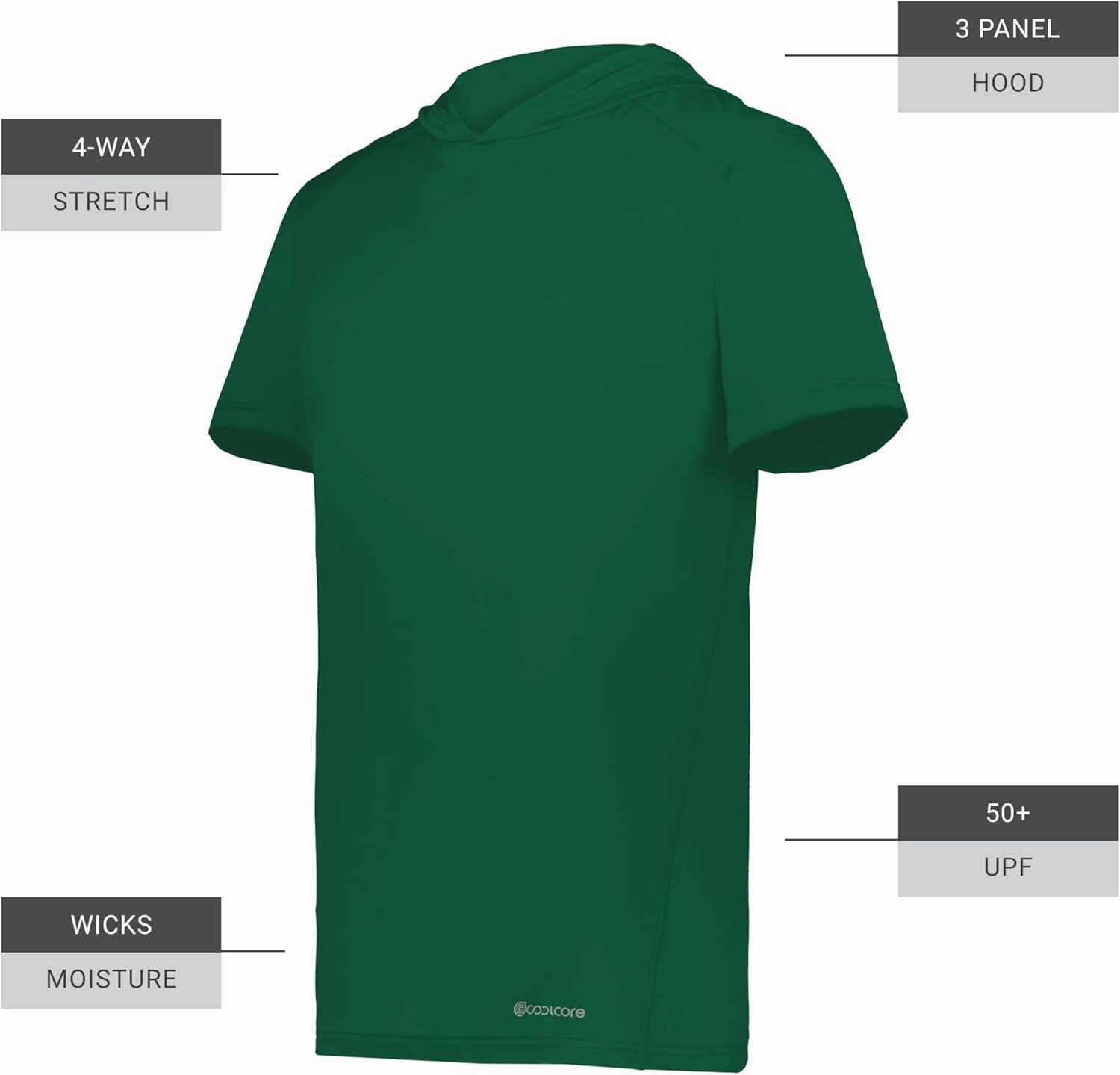 Holloway Men's Powered by Coolcore Short Sleeve Hoodie