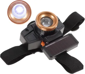 Homoyoyo Headlamp Led Fishing Light Waterproof Headlamp Solar/Charging Multi-Function Outdoor Night Torch Random