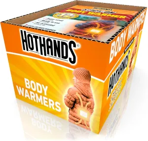 HotHands 12 Hour Adhesive Body Warmers - Bulk Value Pack of Air Activated Warmers - 20 Individual Warmers - Up to 240 Hours of Consistent Heat - On The Go Warmth for Cold Weather Activities