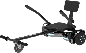 Hover-1 Superstar Hoverboard Combo Seat Attachment Buggy, 7 MPH Top Speed, 6 Mile Range, 400W Motor (2X 200W), 4.5Hr Charge Time, 220lbs Max Weight, Black