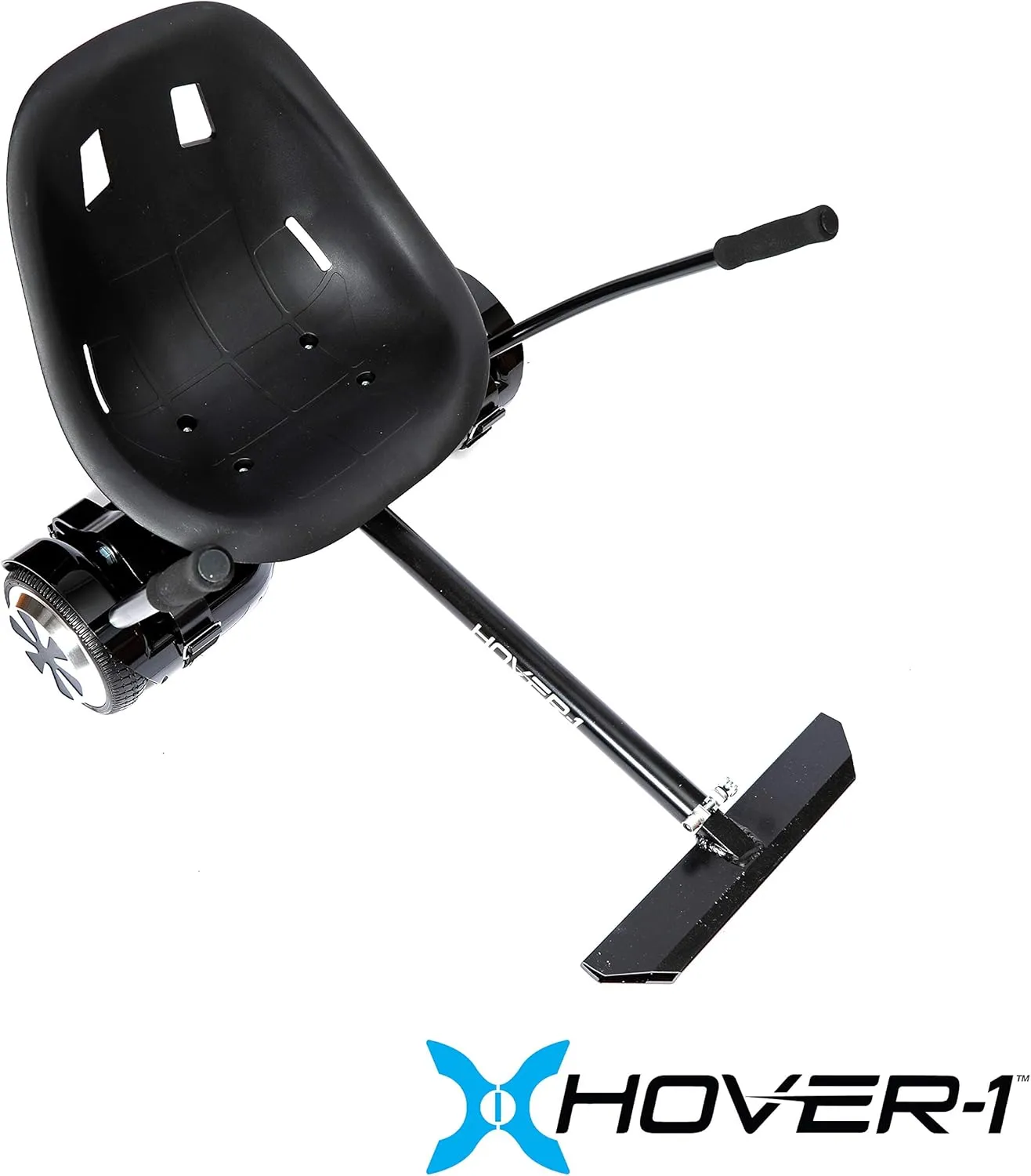 Hover-1 Ultra Electric Hoverboard Go Kart Combo - 7MPH Top Speed, 4HR Full Charge, Hand-Operated Rear Wheel Control, Adjustable Frame, Easy Installation Self Balancing Hoverboard with Seat Attachment