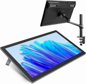 HUION KAMVAS Pro 19 4K UHD Drawing Tablet with Touch Screen, 96% Adobe RGB Drawing Monitor with 1.07 Billion Colors, PenTech 4.0 Stylus, 16384 Pen Pressure, Slim Pen, Keydial Mini, Single Monitor Arm