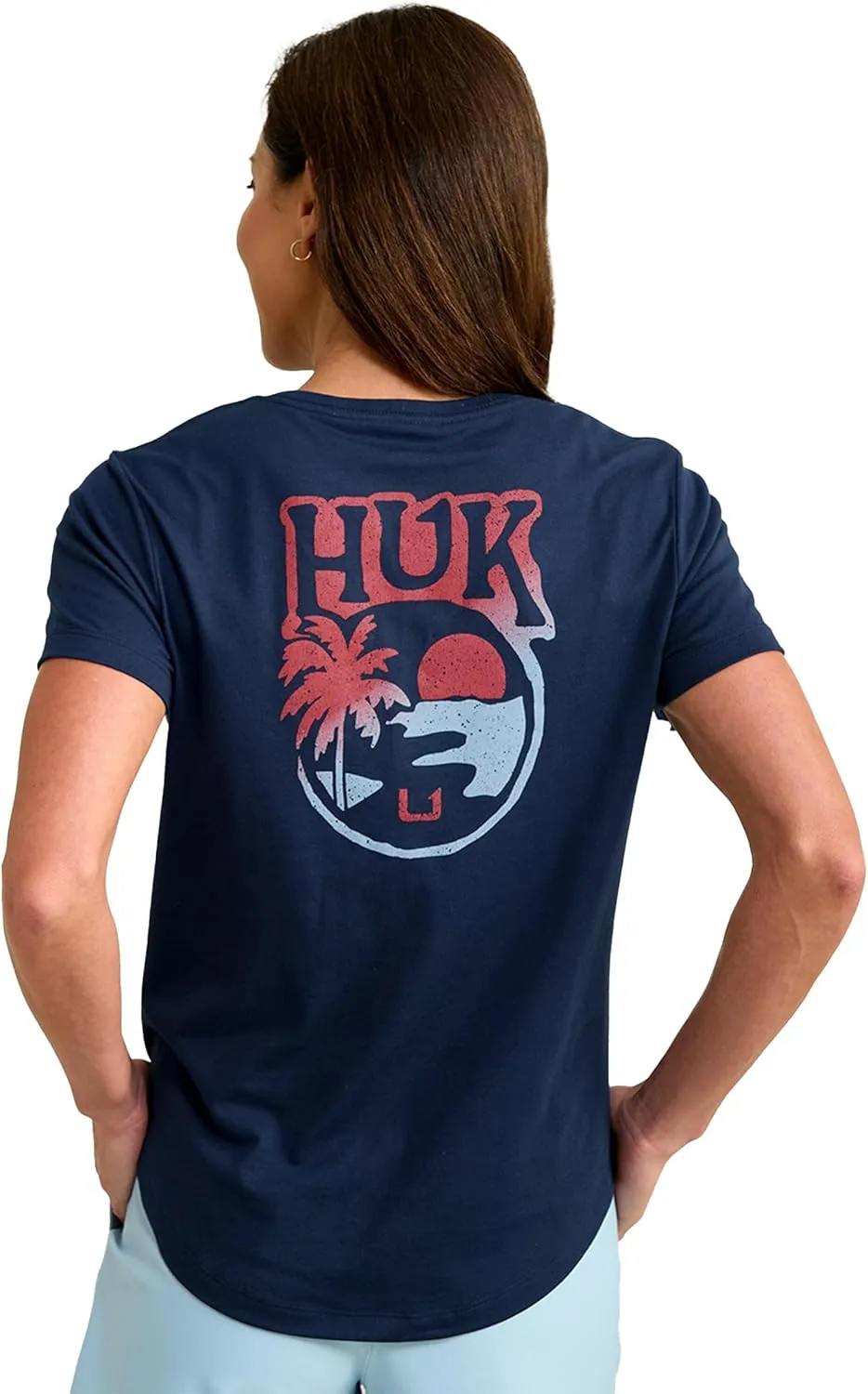 HUK Womens Short Sleeve Performance Tee, Fishing T-Shirt for Women
