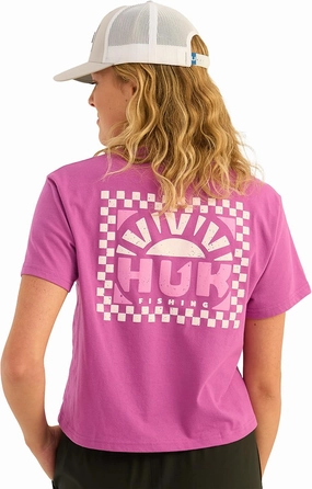 HUK Womens Short Sleeve Performance Tee, Fishing T-Shirt for Women