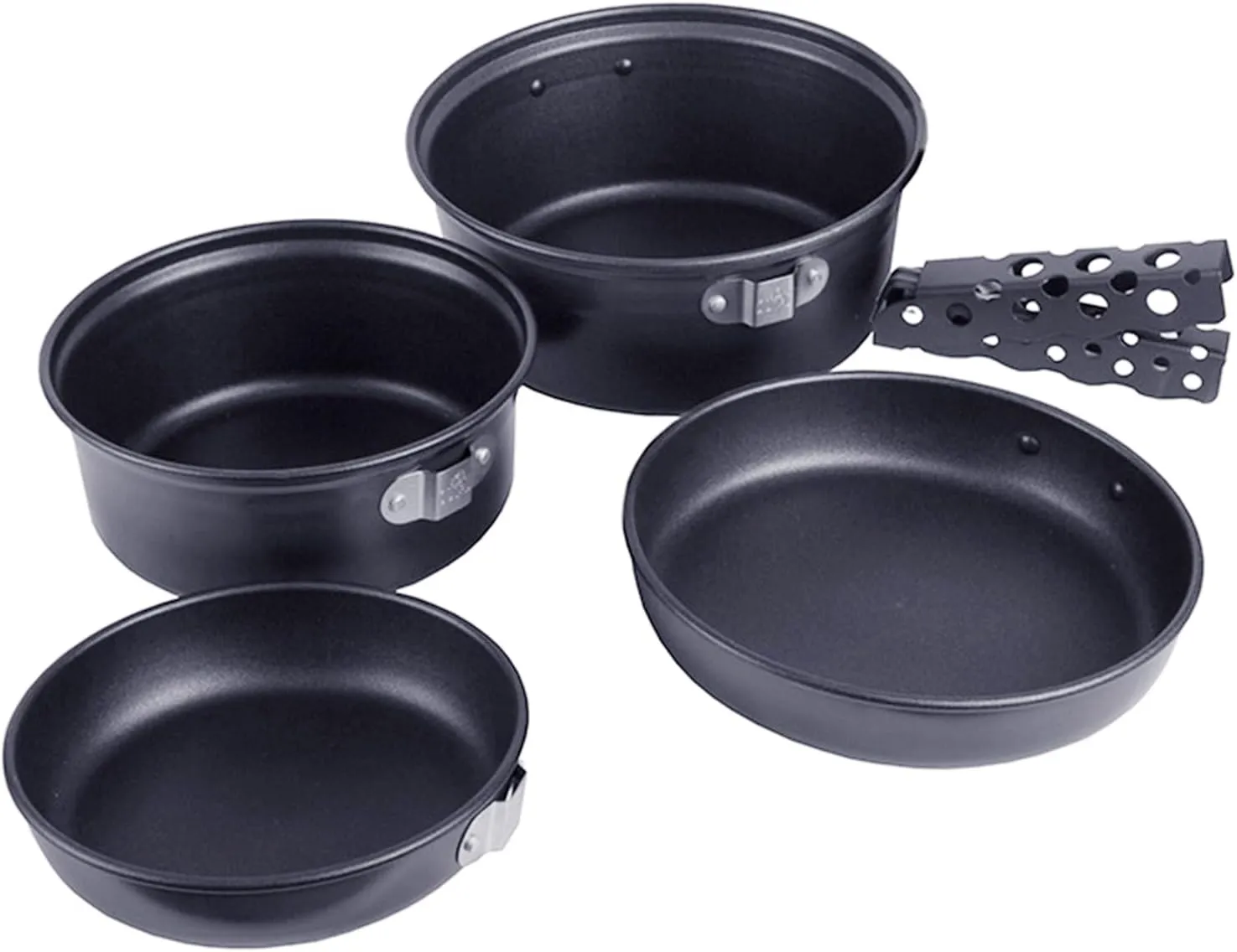 HXBER Camp Plates and Pans Sets Nonstick Backpacking Picnic Cooking Ultra-Lightweight Portable