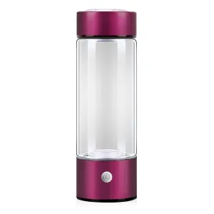 Hydrogen Rich Hydrogen Mug - Portable Hydrogen Water Ioniser, Rechargeable Hydrogen Oxygen Water Mug, Suitable for Home Office Travelling Use (Rose Red 5