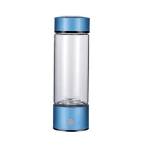 Hydrogen-rich water cup - anion molecular electrolysis water cup, rechargeable hydrogen and oxygen water cup, suitable for home office travel (Blue 2)