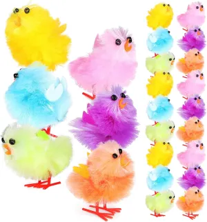 IMIKEYA Easter Chicks：36 Pcs Easter Chicks Chick Soft Plush Chick Stuffed Miniature Chick for Party Favors DIY Easter Egg Decorations Kids Easter Present