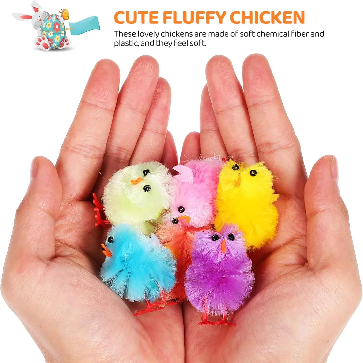 IMIKEYA Easter Chicks：36 Pcs Easter Chicks Chick Soft Plush Chick Stuffed Miniature Chick for Party Favors DIY Easter Egg Decorations Kids Easter Present