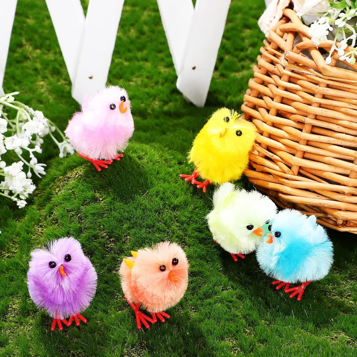 IMIKEYA Easter Chicks：36 Pcs Easter Chicks Chick Soft Plush Chick Stuffed Miniature Chick for Party Favors DIY Easter Egg Decorations Kids Easter Present