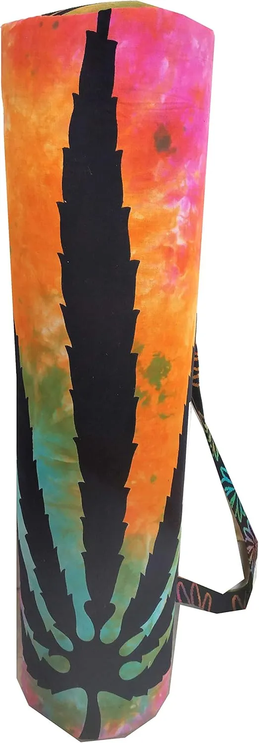 INDIAN CRAFT CASTLE ICC Yoga Mat Bag Carrier Full-Zip Exercise Yoga Mat Carry Bag for Women Men with Multi-Functional Storage Pockets and Adjustable Shoulder Strap 26X6 Inches
