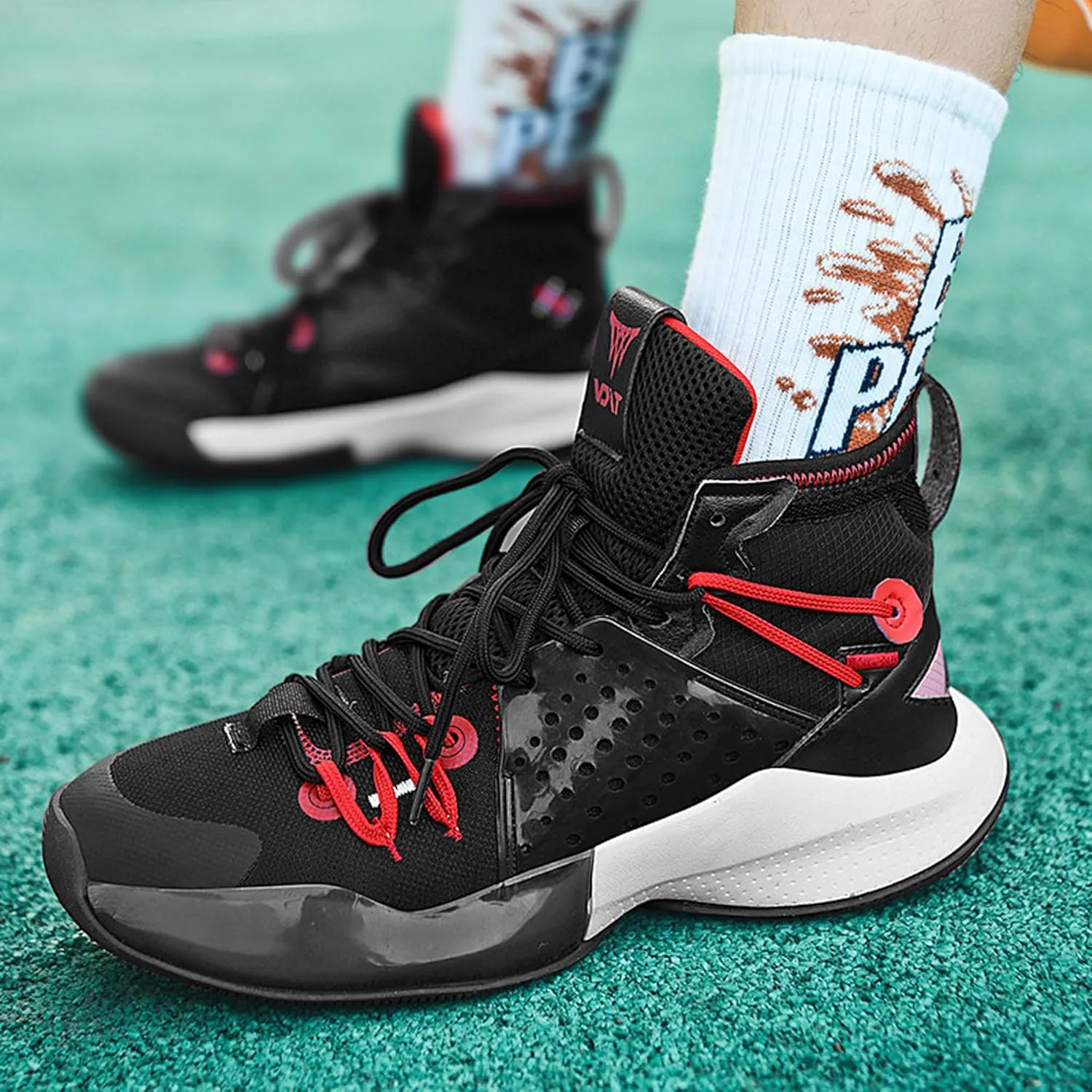 Indoor and outdoor men's basketball shoes,breathable basketball shoesarch support basketball shoes,non-slip wear-resistant combat basketball shoes,street basketball shoes,high-top basketball shoes,