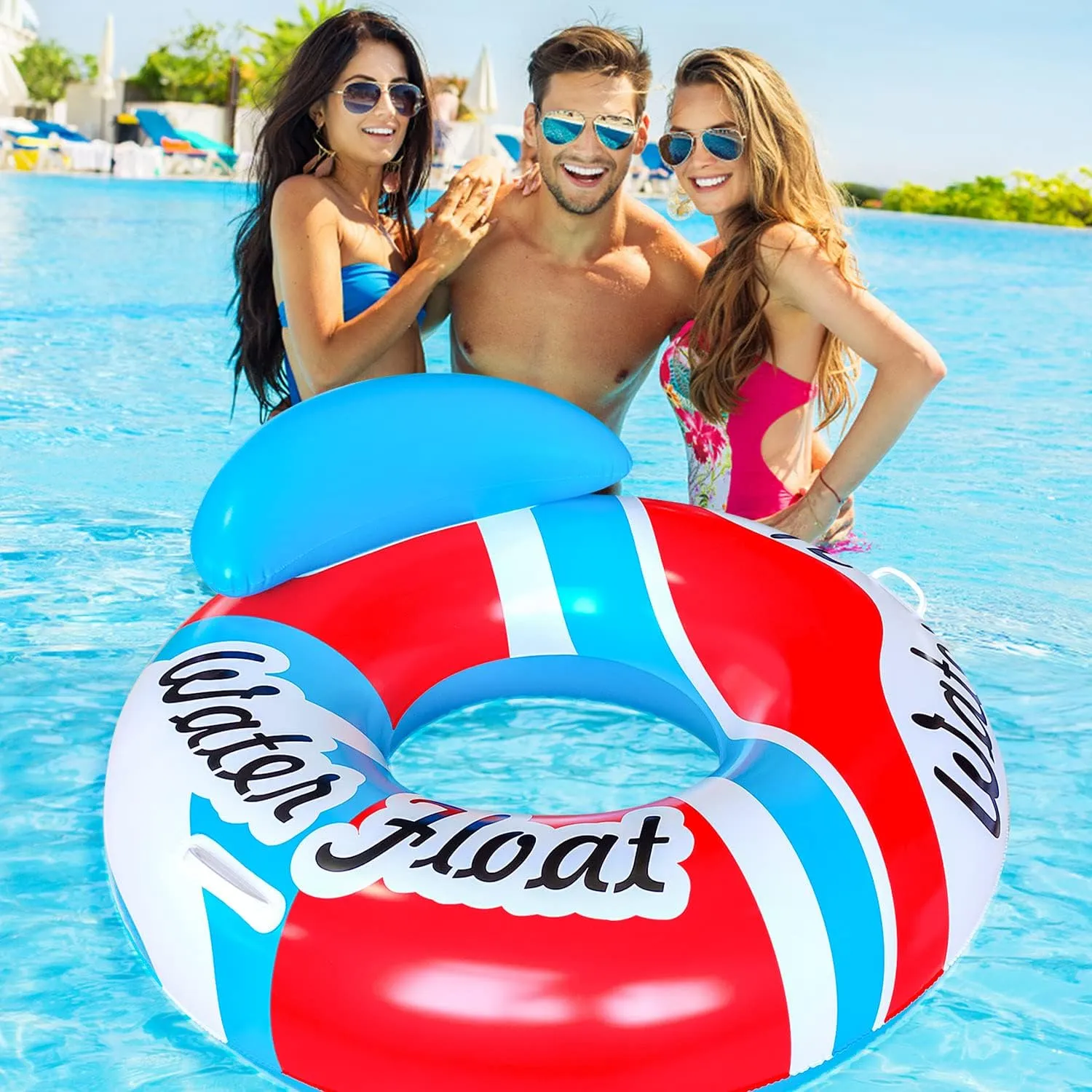 Inflatable Pool Floats Adult Swimming Rings Pool Floaties Accessories Lake Water Floats Beach Air Sofa Inflatable Lounge Chairs Rafts