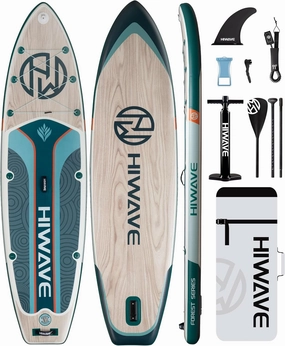 Inflatable Paddle Board 11 '* 34 "* 6" Extra Wide Sup Board, 350lb Capicity Paddle Board for Adults, Suitable for Sea and Lakes, 2 1Family Board