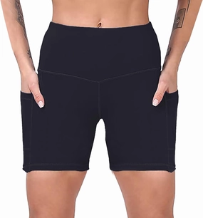 Intensify Workout Shorts for Women Women Butt Lifting Shorts Pockets High Waisted Biker High Waisted Tummy Control