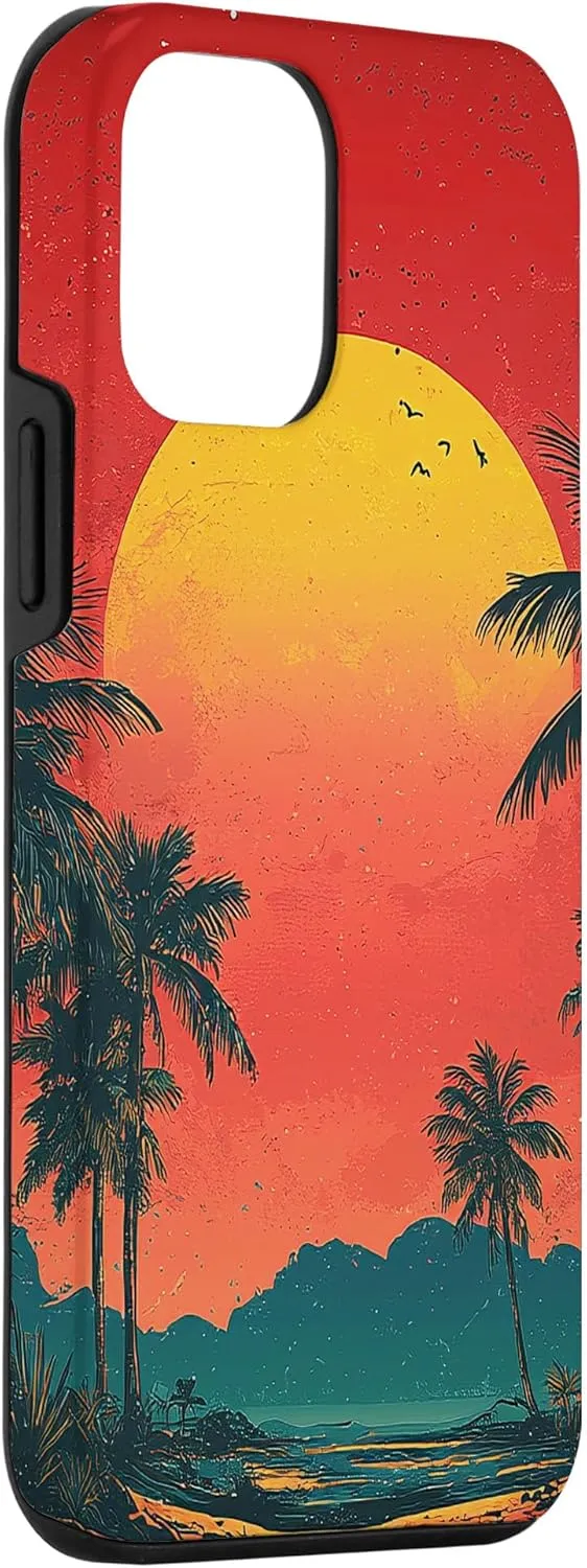 iPhone 12 mini Desert Oasis Vintage Landscape Graphic Case