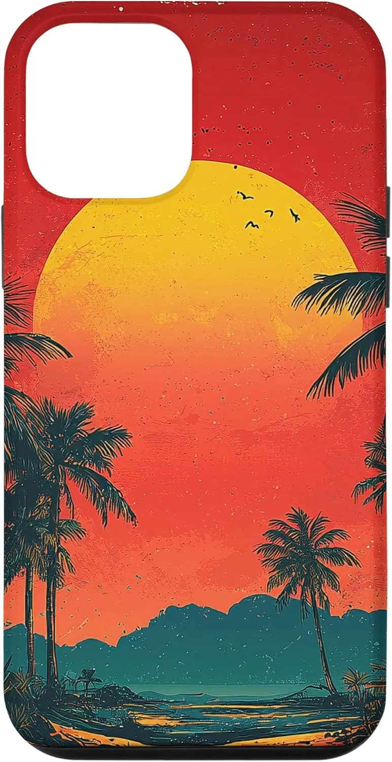 iPhone 12 mini Desert Oasis Vintage Landscape Graphic Case