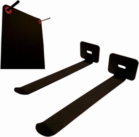 IRON AMERICAN Yoga Mat Hanger - Adjustable Hooks for Exercise Mats, Foam Rollers & Gym Equipment Storage - Wall Mounted - Hardware Included - (6.75" x .75") - American Steel