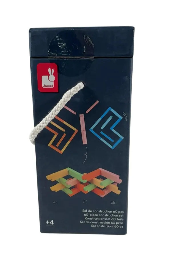 Janod 60 Piece Wooden Building Blocks Kit