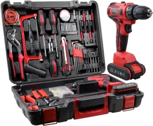 jar-owl Powerful Brushless Motor 21V Cordless Drill Set, 319 in-lb Torque, 0-1350RMP Variable Speed, 10MM 3/8'' Keyless Chuck, 25 1 Clutch, 1.5Ah Li-Ion Battery & Charger for Home Tool Kit