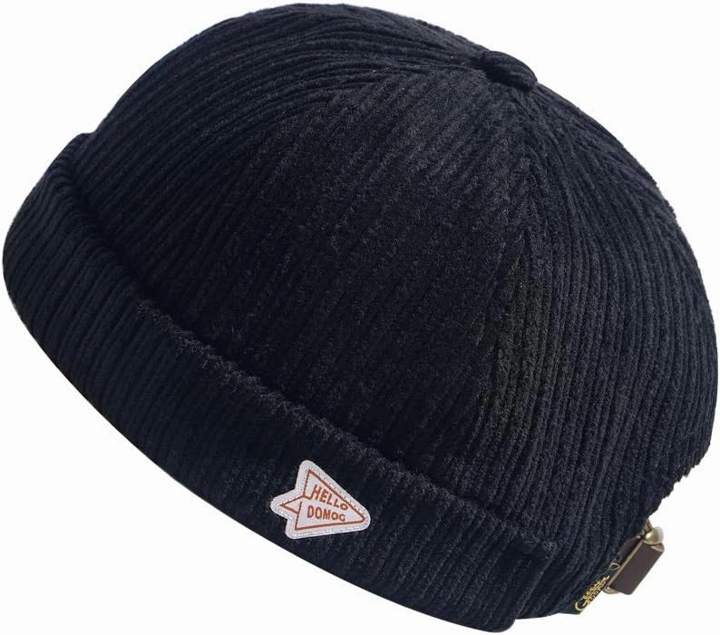 jerague Beanie Hat for Men Women Brimless Cuffed Hat Skullcap Watch Cap Adjustable