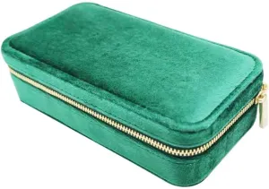 Jewelry Box Double Layer Velvet Cloth Jewelry Storage Box Portable Jewelry Earrings Ring Box Jewelry Packaging Box Jewelry Organizer Box