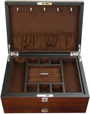 Jewelry Box Jewelry Box Multilayer Storage Box Ring Earring Necklace Bracelet Watch Small Jewelry Storage Box Wooden Jewelry Box (Color : A)