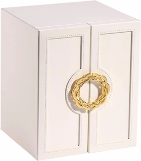 Jewelry Case Jewelry Box Jewelry Organizer Luxury Leather Jewelry Box Ring Earring Necklace Watch Storage Box Household 5-Layer Jewelry Box Jewelry Storage Box Jewelry Storage (Color : White, Size :