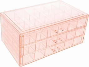 Jewelry Storage Organizer Compartment Jewelry Box Transparent Display Case for Earrings Bracelets Necklaces Rings Stylish Desktop Rings Storage Box for Tidy Vanity
