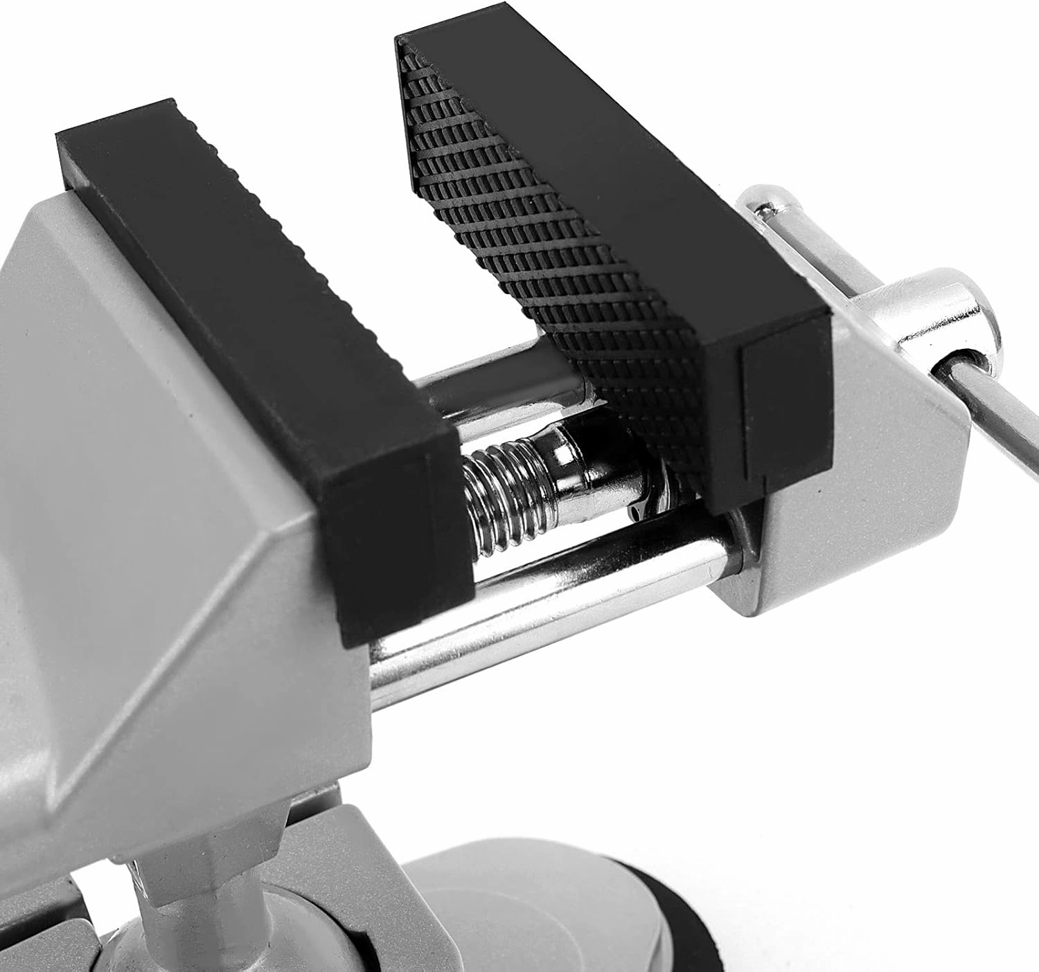 JOIKIT Mini Table Suction Vise, 2-3/4 Inch Jaw Portable Vacuum Base Vise Hobby Bench Vise Clamp with 360° Swiveling Head for DIY, Modelling, Soldering and Crafting