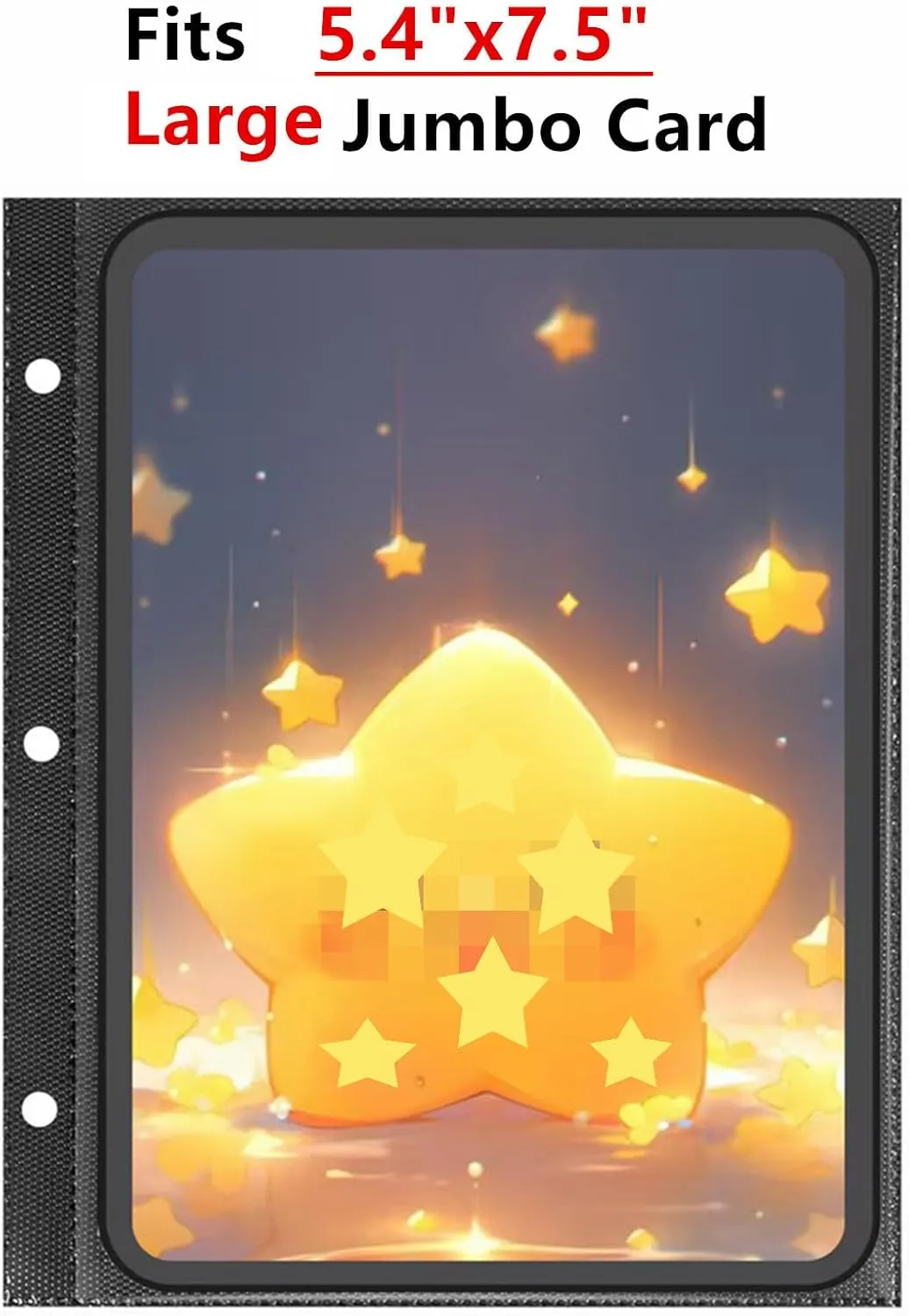 Jumbo Card Binder for Oversized Cards, 80  Pockets Holds 80  Cards with 40  Double-Sided Removable Pages, Premium Leather Binder for Trading/Gaming Cards (Red White, Large 5.4"x7.5")