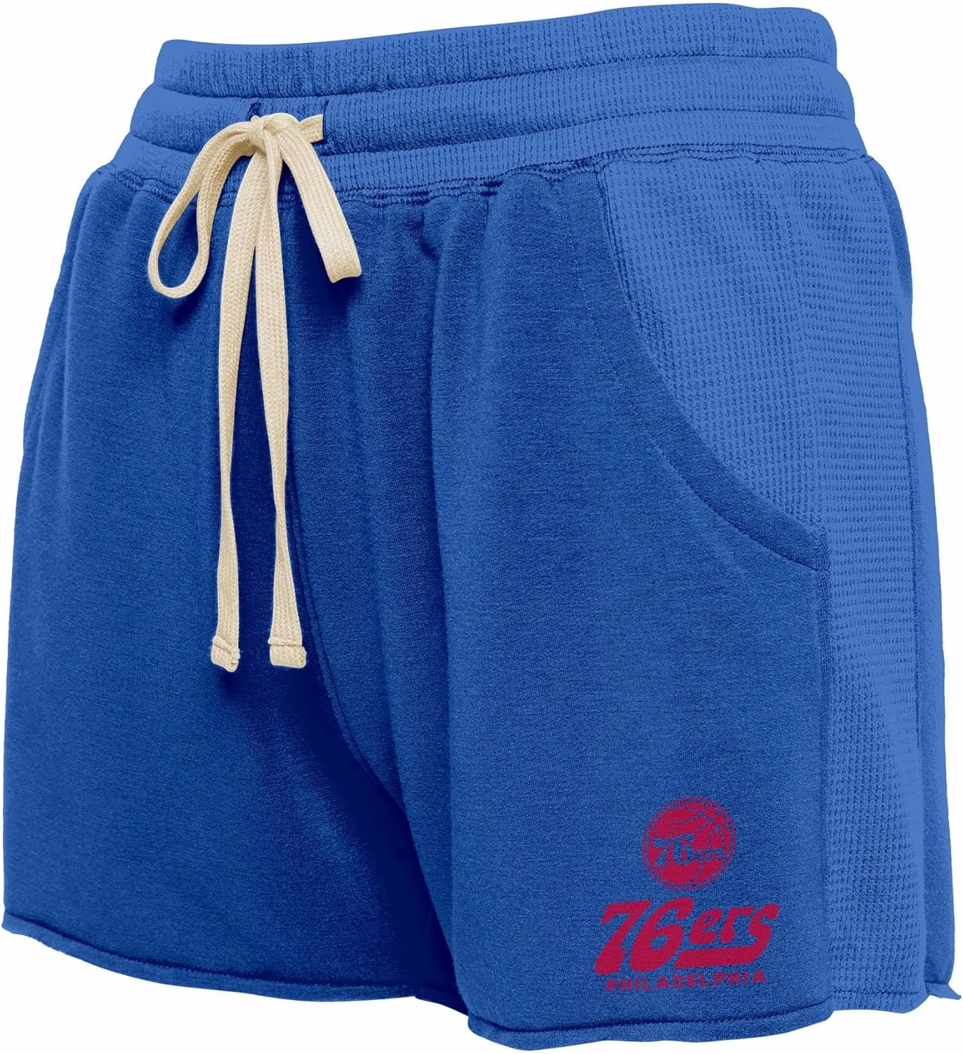 Junk Food Clothing x NBA 76Ers Womens Fabric Mix Short Basketball Graphic Shorts - Parent