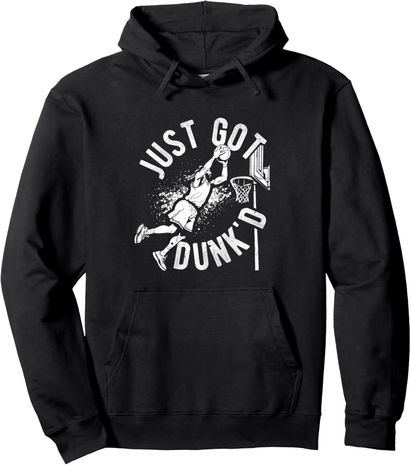 JUST GOT DUNK'D Basketball Jesus Dunking Pullover Hoodie