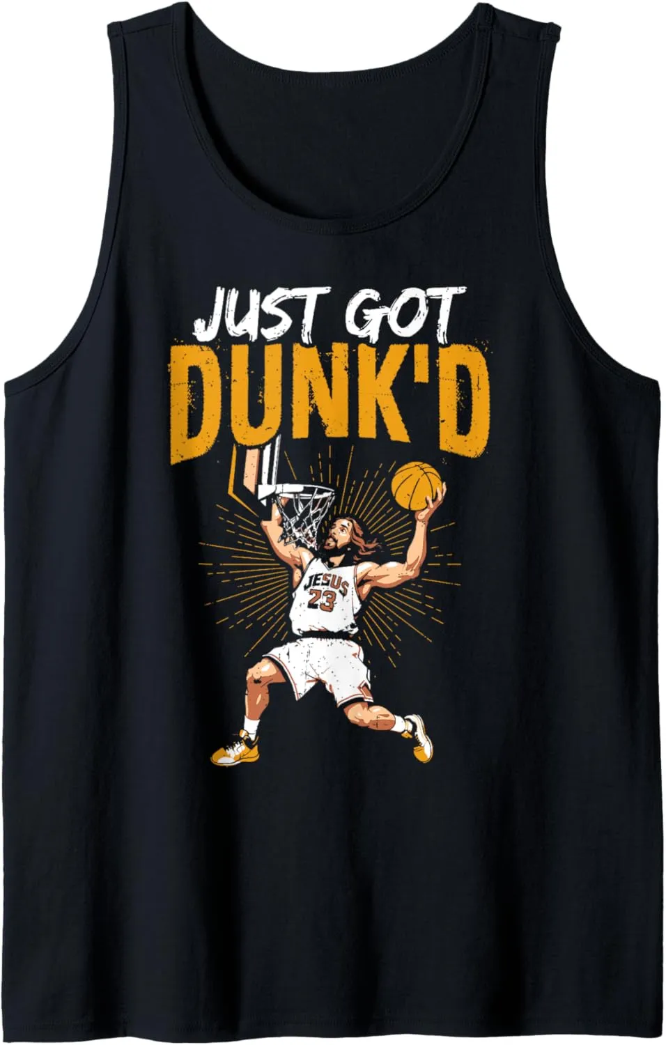 JUST GOT DUNK'D Basketball Jesus Tank Top