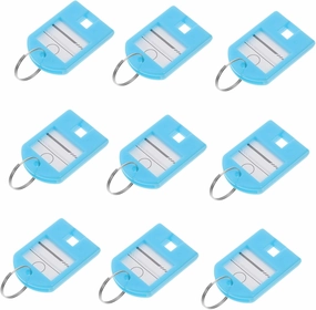 Key Tag Rings Suitcase Tags Identifiers Bag Keychain Accessory Loops Multi-Function
