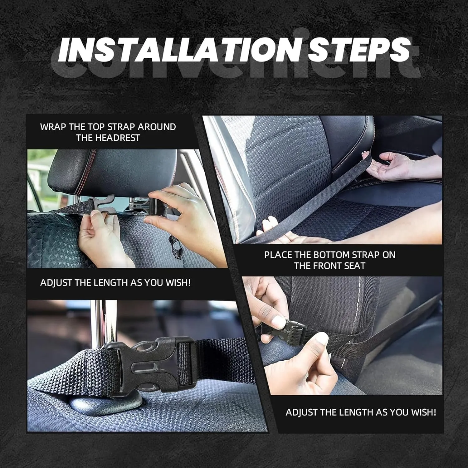 Kick Mat Back Seat Protector for Car 2 Pack Extra Large Car Back Seat Cover with 3 Storage Pockets Waterproof Seat Back Protector Fresh Lemon Backseat Car Organizer for Trucks SUV