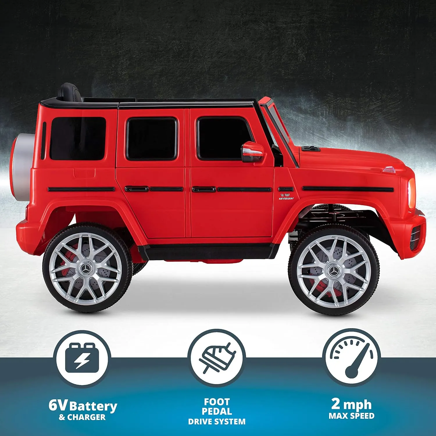 Kid Trax Electric Kids Luxury Mercedes Benz AMG G63 Car Ride-On Toy, 6 Volt Battery, Remote Control, Ages 3-5 Years, Red
