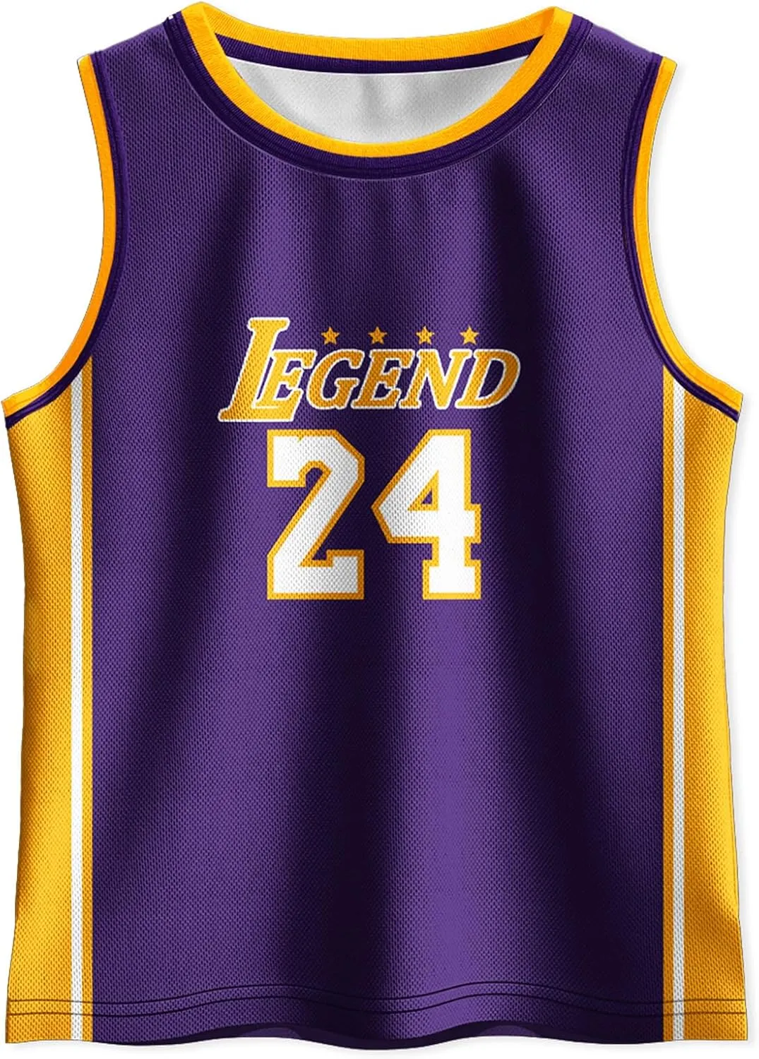 Kids Basketball Jerseys Classic Mesh Sleeveless Shirt for Boys Training Athletic 5-12 Years