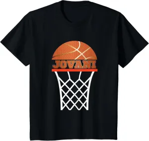 Kids Basketball T-shirt Jovani Custom Name Gift, Youth Tee T-Shirt
