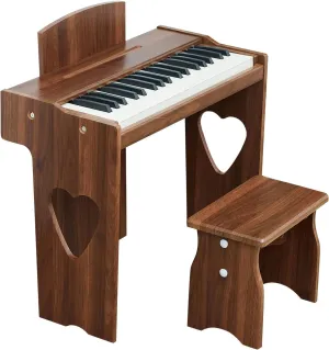 Kids Piano Keyboard, 37 Keys Digital Piano for Children, Toddler Music Educational Instrument Toy Wood Piano for 2  Girls and Boys