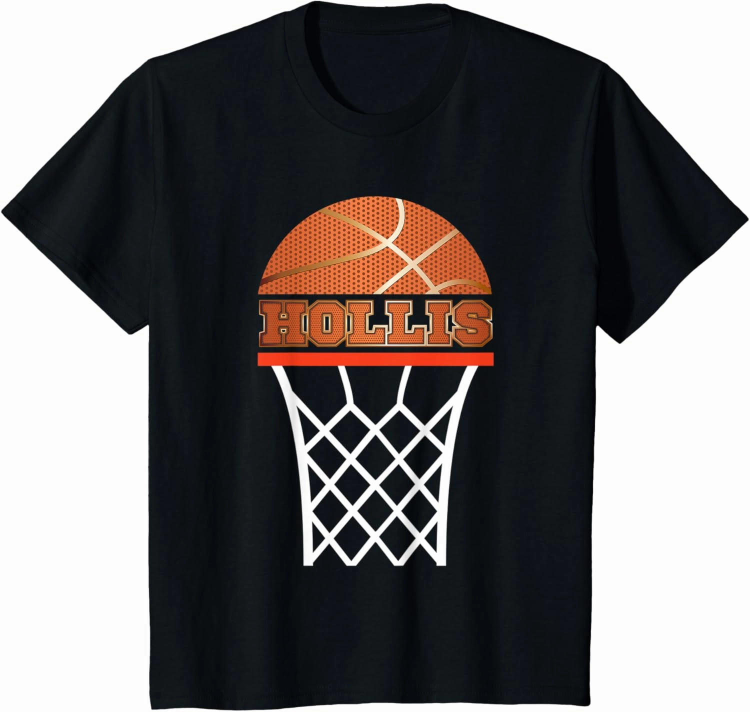 Kids Basketball Apparels Boy Custom Name Hollis, Youth Shirt T-Shirt