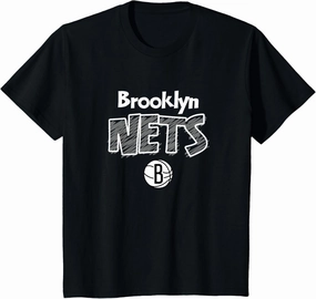 Kids NBA - Brooklyn Nets Team Scribble Youth and Toddler T-Shirt