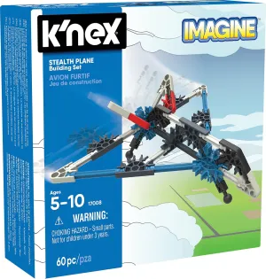 K'NEX - Stealth Plane Building Set 60 Pieces For Ages 5  Construction Education Toy
