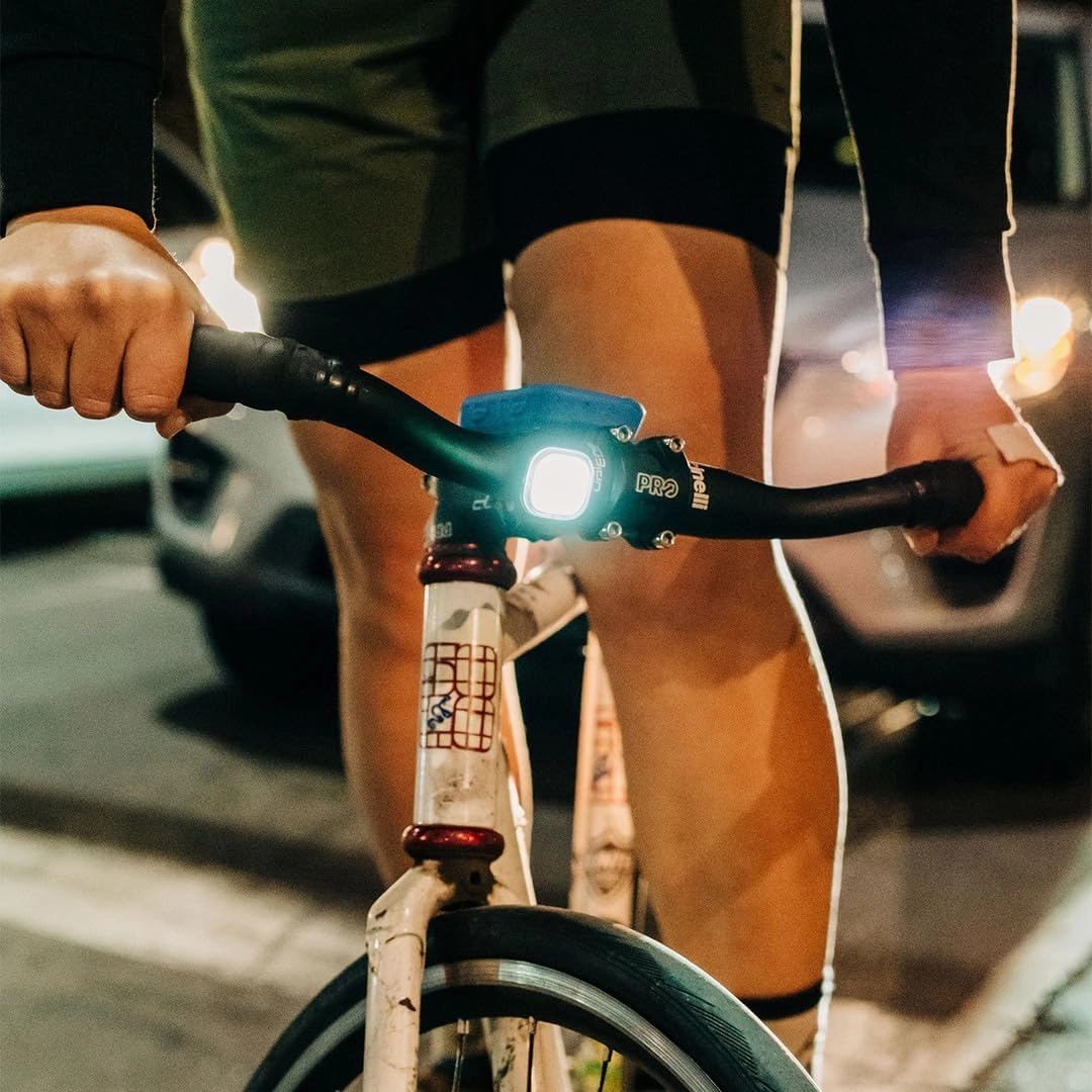 Knog Blinder Mini Bike Light - Bright 50 Lumen Bike Headlight with COB LED, USB Rechargeable, 8 Flash Modes, Ultralight 17g, IP67 Waterproof, 300m Visibility