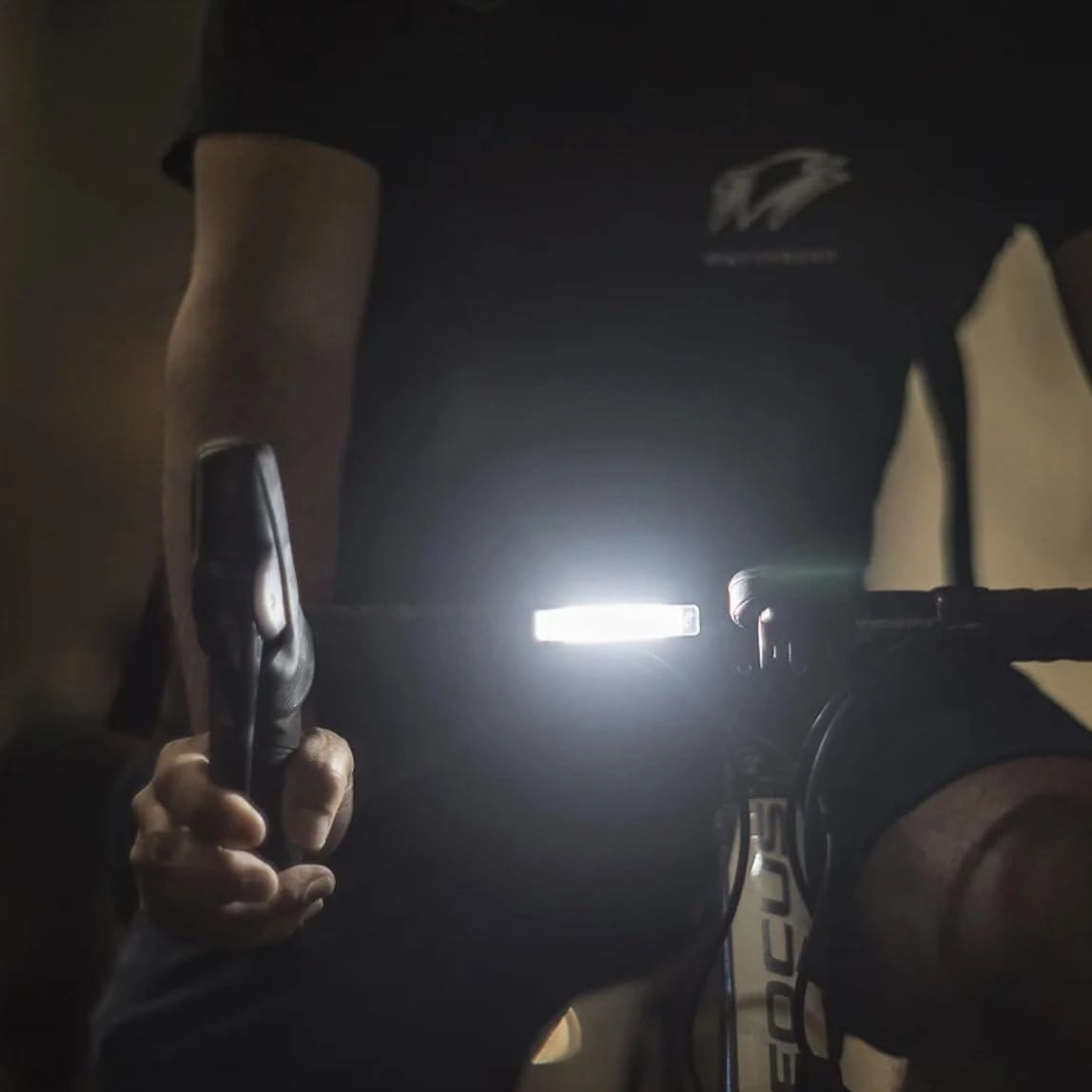 Knog Plus Front Bike Light - COB LED Bicycle Light,Bike Headlight Mounts on Handlebars,Front Forks,Helmet or Clips on Clothing - USB Rechargeable,Waterproof,Ultralight Cycling Safety Light,Translucent