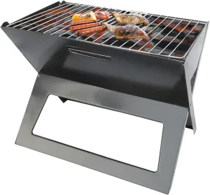 KOHARA Portable X-Type Charcoal Grill, Stainless Steel Folding Grill, Suitable for Outdoor Picnics, Family Gatherings, Camping, Travel, Backpacking, 3-5 People