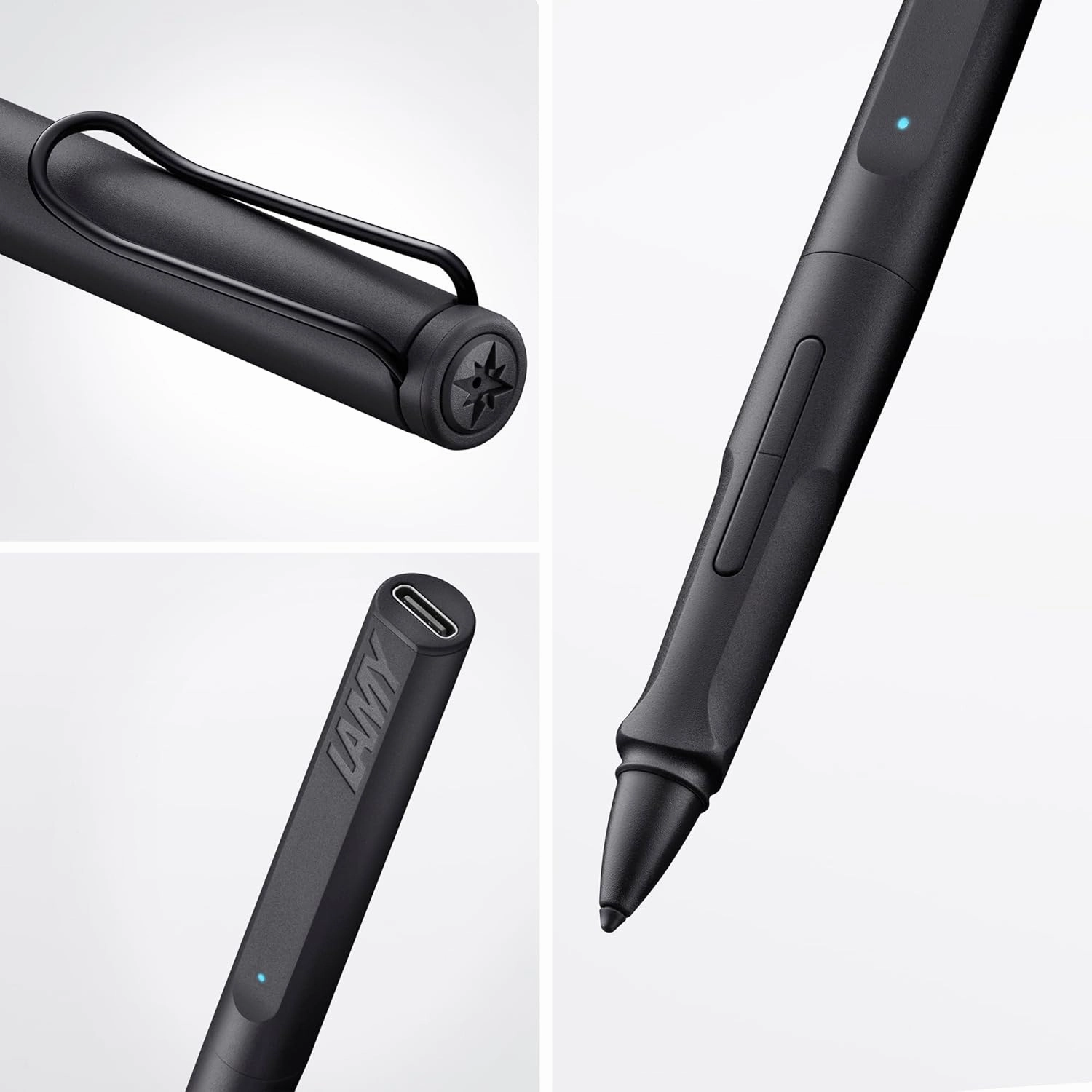 LAMY Safari Note  All Black iPad Pen - Stylus Pen with Palm Rejection, tilt Sensitivity & Ergonomic Grip - Compatible with Various iPad Models & Generations - up to 10 Hours Battery Life