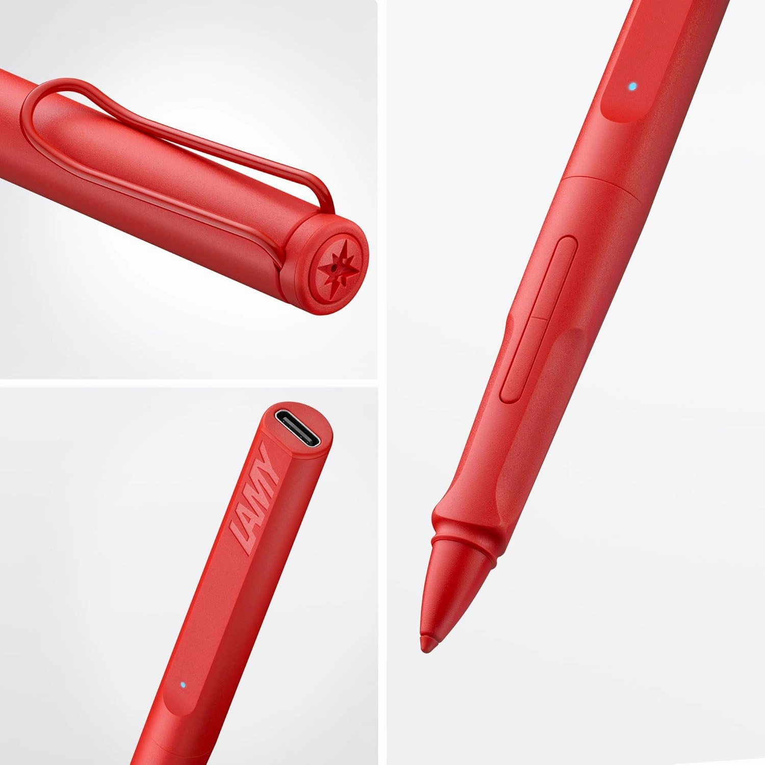 LAMY Safari Note  red iPad Pen - Stylus Pen with Palm Rejection, tilt Sensitivity & Ergonomic Grip - Compatible with Various iPad Models & Generations - up to 10 Hours Battery Life